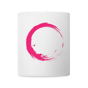 Kreis Design Bürste Pink Rosa Neu - Tasse - Weiß - Vorne
