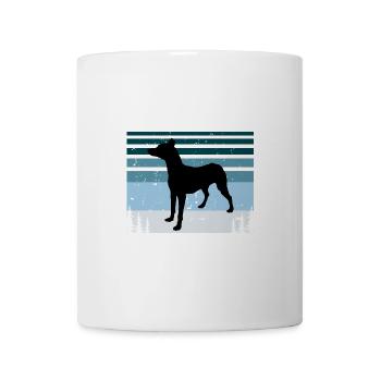 Andalusischer Jagdhund Hundeliebhaber Silhouette Retro Sonnenuntergang - Tasse - Weiß - Vorne