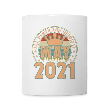 Mai 2021. Geburtstagsgeschenk im Mai 2021. Mai 2021 - Tasse - Weiß - Vorne