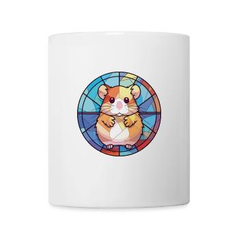 Bunte Aquarell-Tierillustration des Hamsters - Tasse - Weiß - Vorne