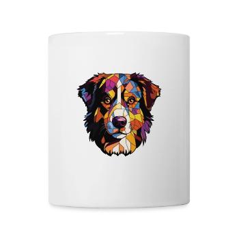 Nordamerikanischer Schäferhund Rasse Aquarellglas - Tasse - Weiß - Vorne