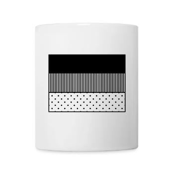 Deutschland Fahne Flagge einfarbig Heraldik lang - Tasse - Weiß - Vorne