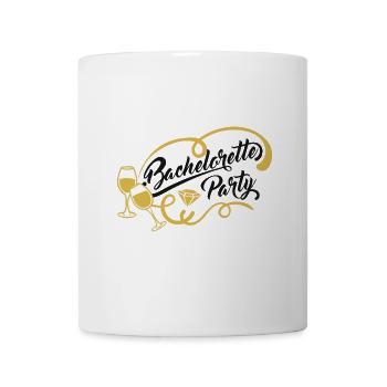 Bachelorette Party - JGA mit Sektgläsern - Tasse - Weiß - Vorne