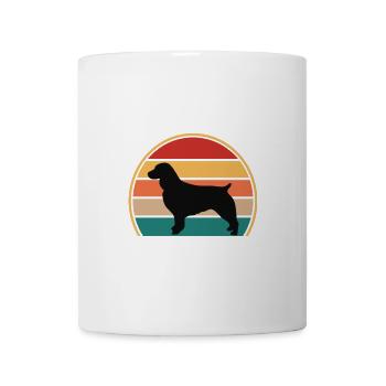 Boykin Spaniel Hund Liebhaber Silhouette Vintage Sonnenuntergang - Tasse - Weiß - Vorne
