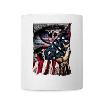 Patriotic Eye Flag - Tasse - Weiß - Vorne