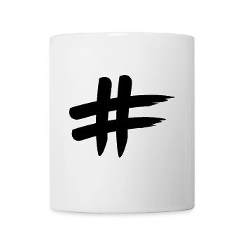 # Hashtag - Tasse - Weiß - Vorne