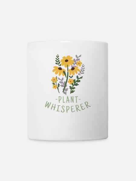Blumen Pflanzen - Tasse - Weiß