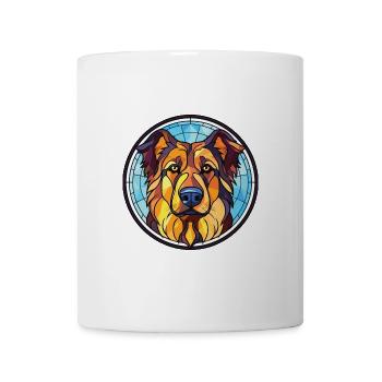 Bucovina Schäferhund Rasse buntes Aquarell - Tasse - Weiß - Vorne