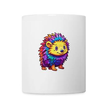 Igel Buntes Aquarell Cartoon Kawaii Tier - Tasse - Weiß - Vorne