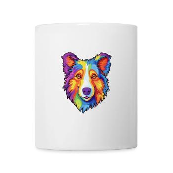 Scotch Collie Hunderasse Cartoon Kawaii Illustratio - Tasse - Weiß - Vorne