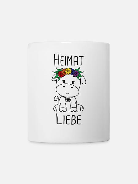 Kuh Heimat Liebe - Tasse - Weiß