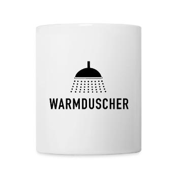 Warmduscher - Spruch mit Dusche - Tasse - Weiß - Vorne