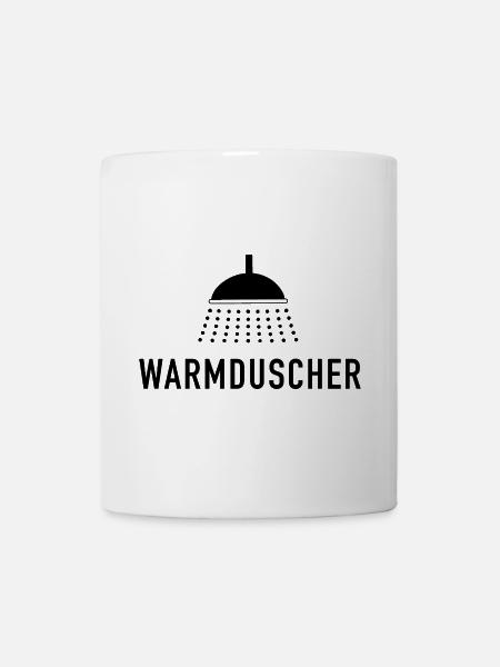 Warmduscher - Spruch mit Dusche - Tasse - Weiß