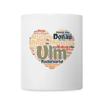 Ulm Donau Herz - Tasse - Weiß - Vorne