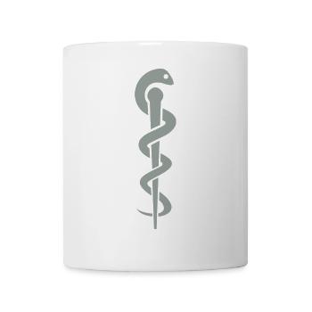 Aesculapstab Schlange - Tasse - Weiß - Vorne