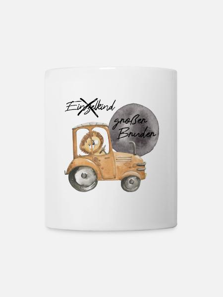 Großer Bruder Traktor Löwe - Tasse - Weiß