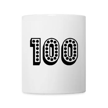 100. 100 JAHRE. 100-JÄHRIGES JUBILÄUM. 100. GEBURTSTAG - Tasse - Weiß - Vorne