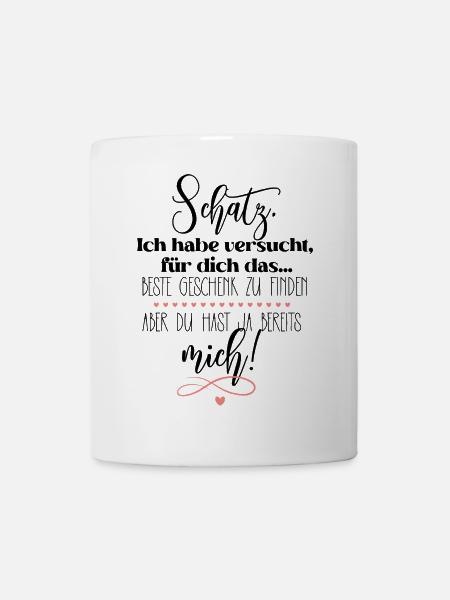 Ich bin für dich das beste Geschenk Liebe Motiv - Tasse - Weiß
