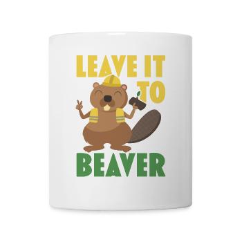 Überlassen Sie es dem Biber Wildtier Tier Damm Nag - Tasse - Weiß - Vorne