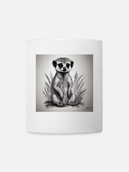 Baby-Erdmännchen - Tasse - Weiß