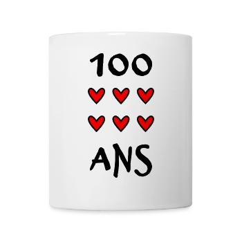 100. 100 JAHRE. 100-JÄHRIGES JUBILÄUM. 100. GEBURTSTAG - Tasse - Weiß - Vorne