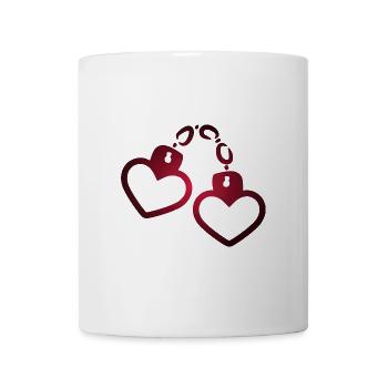 Handschelle Herz - Tasse - Weiß - Vorne