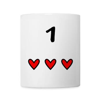 1. 1 JAHR. 1. JAHRESTAG. GEBURTSTAG 1 JAHR. - Tasse - Weiß - Vorne