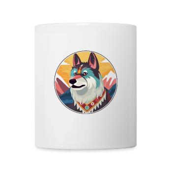 Chinesische kaiserliche Hunderasse Karikatur Kawaii Watercol - Tasse - Weiß - Vorne