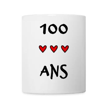 100. 100 JAHRE. 100-JÄHRIGES JUBILÄUM. 100. GEBURTSTAG - Tasse - Weiß - Vorne