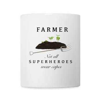 Farmer - Not all Superheroes wear Capes - Tasse - Weiß - Vorne