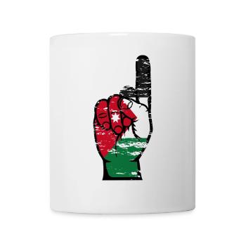 Jordanien Flagge Nummer 1 used - Tasse - Weiß - Vorne