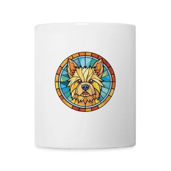 Norwich Terrier Hunderasse Aquarell Illustration - Tasse - Weiß - Vorne