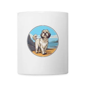 Pyrenäen-Schäferhund, Rasse, Cartoon, Kawaii, Clipart - Tasse - Weiß - Vorne