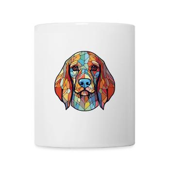 Poitevin Hunderasse Aquarell Glas Illustration - Tasse - Weiß - Vorne