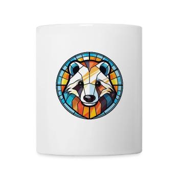 Dachs buntes Aquarell Tier Haustier Illustration - Tasse - Weiß - Vorne
