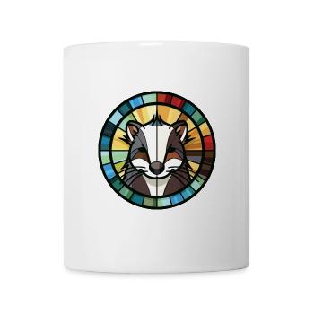 Stinktier Buntes Aquarell Tier Haustier Illustration - Tasse - Weiß - Vorne