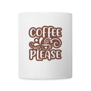 Kaffee bitte Aufkleber Design 01 - Tasse - Weiß - Vorne