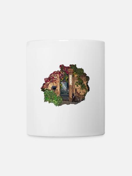 Die Katzen der alten Ruine - Tasse - Weiß
