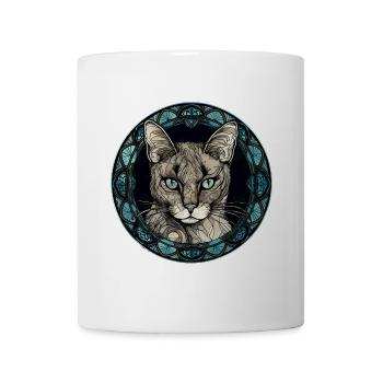 Javanische Katzenrasse Aquarellglas - Tasse - Weiß - Vorne