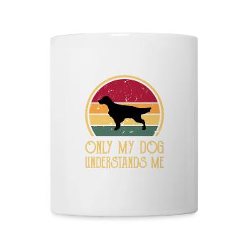 Englisch Setter Hundeliebhaber Silhouette Vintage Sonnenuntergang - Tasse - Weiß - Vorne