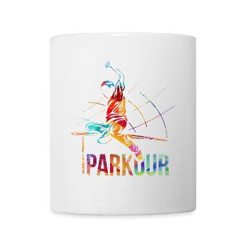 Waghalsiger Parkour Hindernislauf - Tasse - Weiß - Vorne