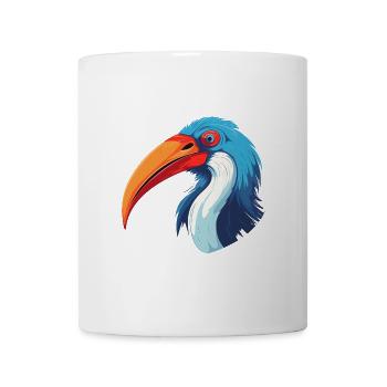 Ibis Buntes Aquarell Cartoon Kawaii Tier - Tasse - Weiß - Vorne