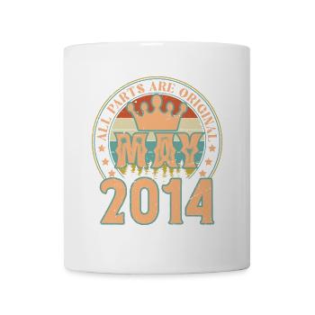 Mai 2014. Mai 2014 Geburtstagsgeschenk. Mai 2014 - Tasse - Weiß - Vorne