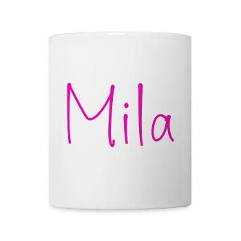 Mila Neon Script - Tasse - Weiß - Vorne
