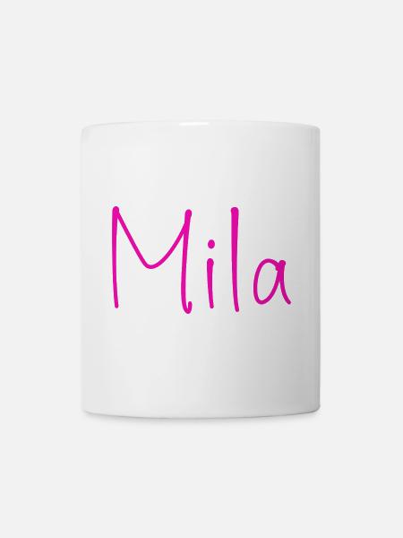 Mila Neon Script - Tasse - Weiß