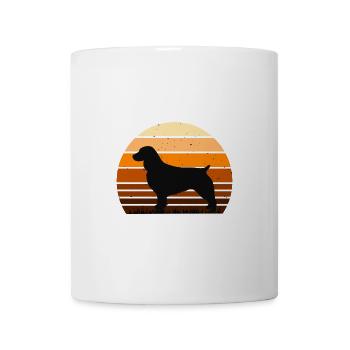 Boykin Spaniel Hund Liebhaber Silhouette Vintage Sonnenuntergang - Tasse - Weiß - Vorne