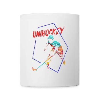 Reflexstarker Floorball Torhüter - Tasse - Weiß - Vorne
