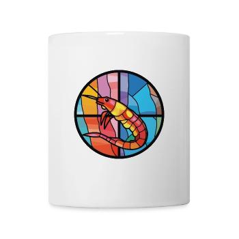 Garnelen buntes Aquarell Tier Haustier Illustration - Tasse - Weiß - Vorne