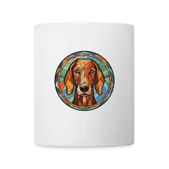 Andalusischer Jagdhund Rasse Aquarell Illustration - Tasse - Weiß - Vorne