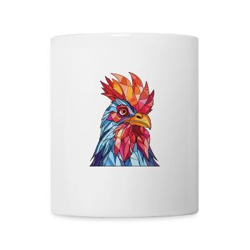 Henne buntes Aquarell Tier Haustier Illustration - Tasse - Weiß - Vorne